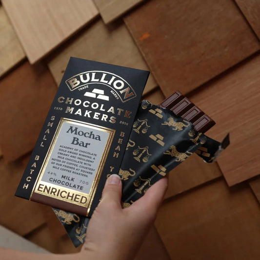 Mocha Coffee Milk Chocolate Bar - Bullion Chocolate