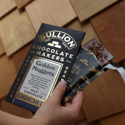 Golden Nugget Milk Chocolate Bar - Bullion Chocolate