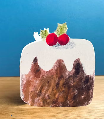 Christmas Pudding Greeting Card- Laura Skilbeck