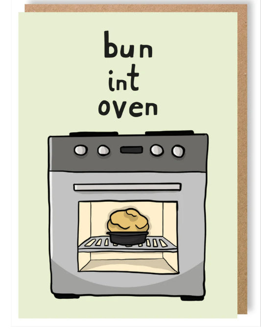 Bun Int Oven greeting card -LukeHorton Art