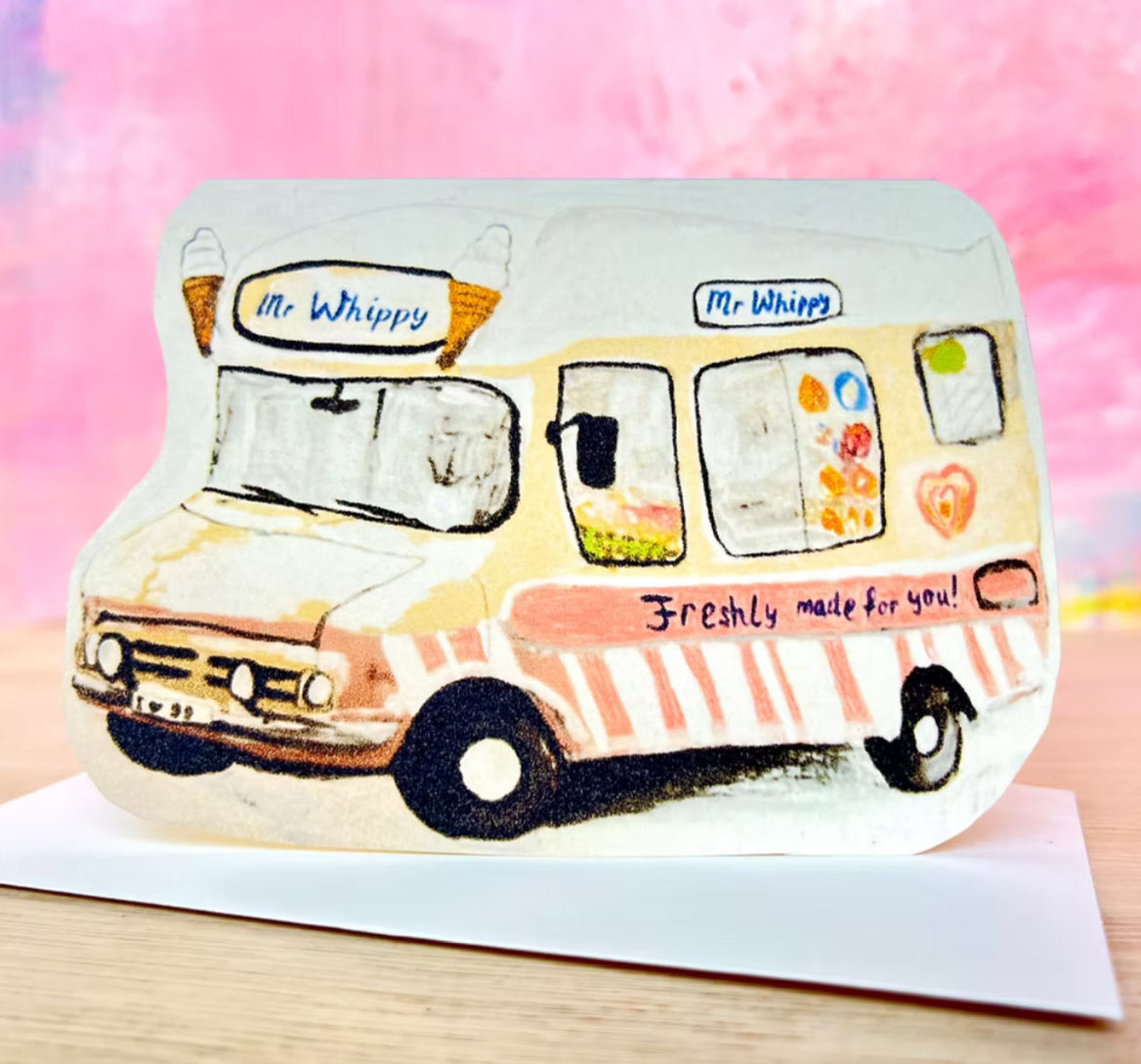 Ice cream van Greetings Card- Laura Skilbeck