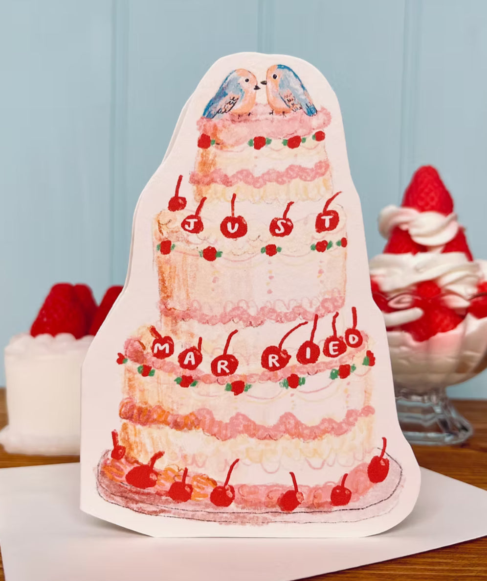 Just Married Greeting Card- Laura Skilbeck