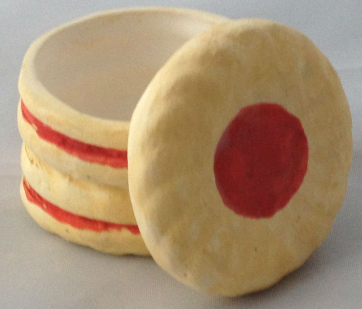 Jam and cream Biscuit Trinket Box- Merryfield pottery