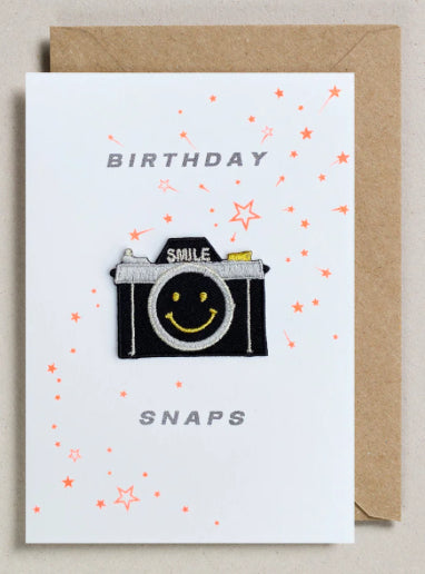 Birthday Snaps Iron On Patch Greeting Card-Petra Boase
