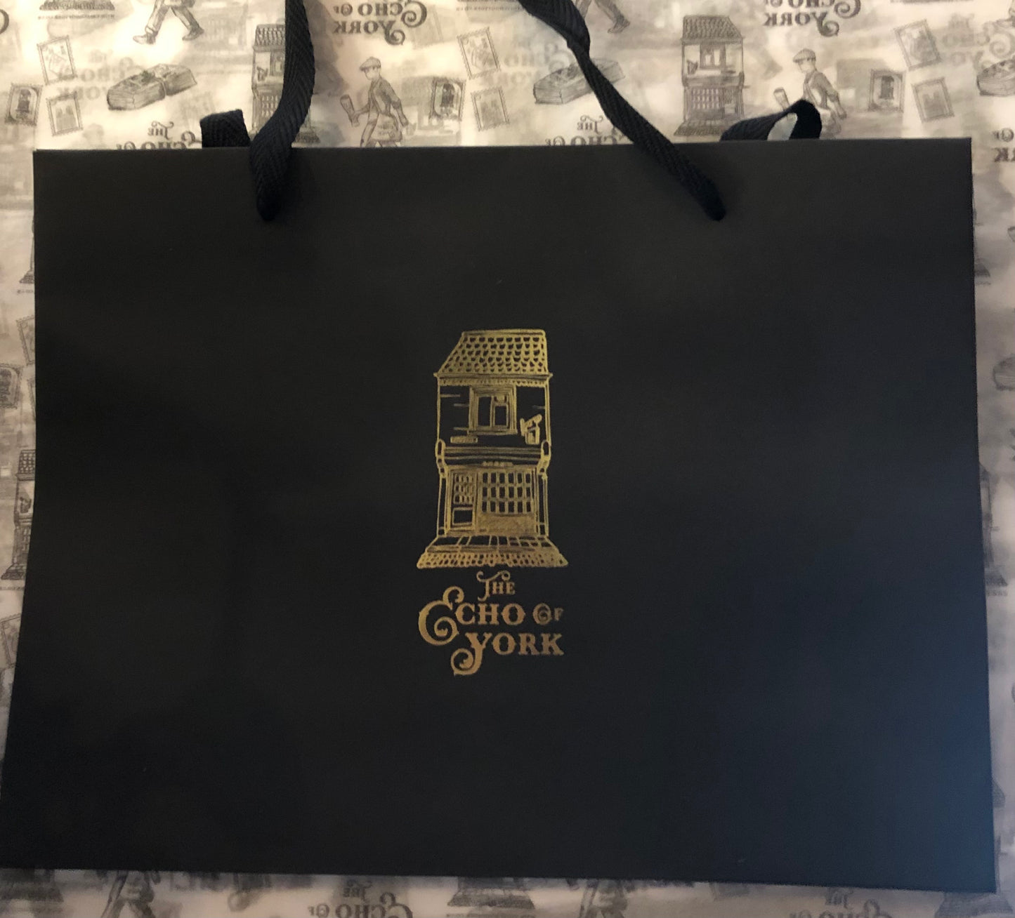 The Echo of York Gold Foil gift bag