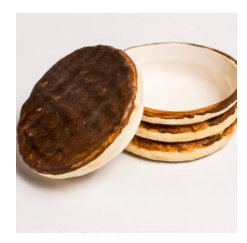 Chocolate Digestive Biscuit Trinket Box-Merryfield pottery