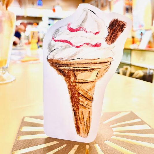 Ice Cream Cone Greetings Card - Laura Skilbeck