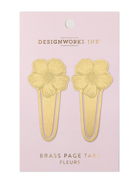 Floral Brass Page Tabs
