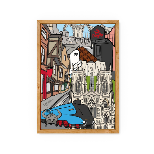 Everything York Collage - York Art Print - Luke Horton