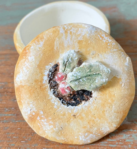 Mince Pie Trinket Box- Merryfield Pottery