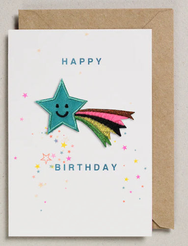 Happy Birthday Star Iron On Patch Greeting Card- Petra Boase