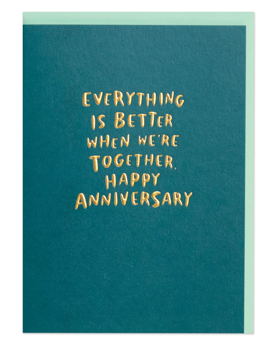 Everything is better when we’re together anniversary greetings card- Raspberry Blossom