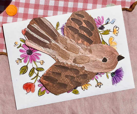 Swooping bird greeting card- Laura Skilbeck