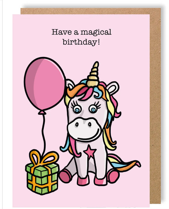 Unicorn Birthday card- LukeHorton Art