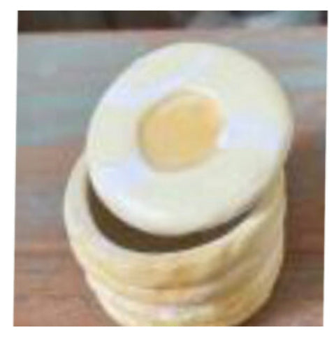 Iced Party Ring Biscuit Trinket Box Yellow- Merryfield Pottery