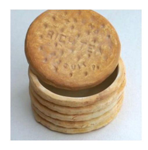 Rich Tea Biscuit Trinket Box - Merryfield Pottery