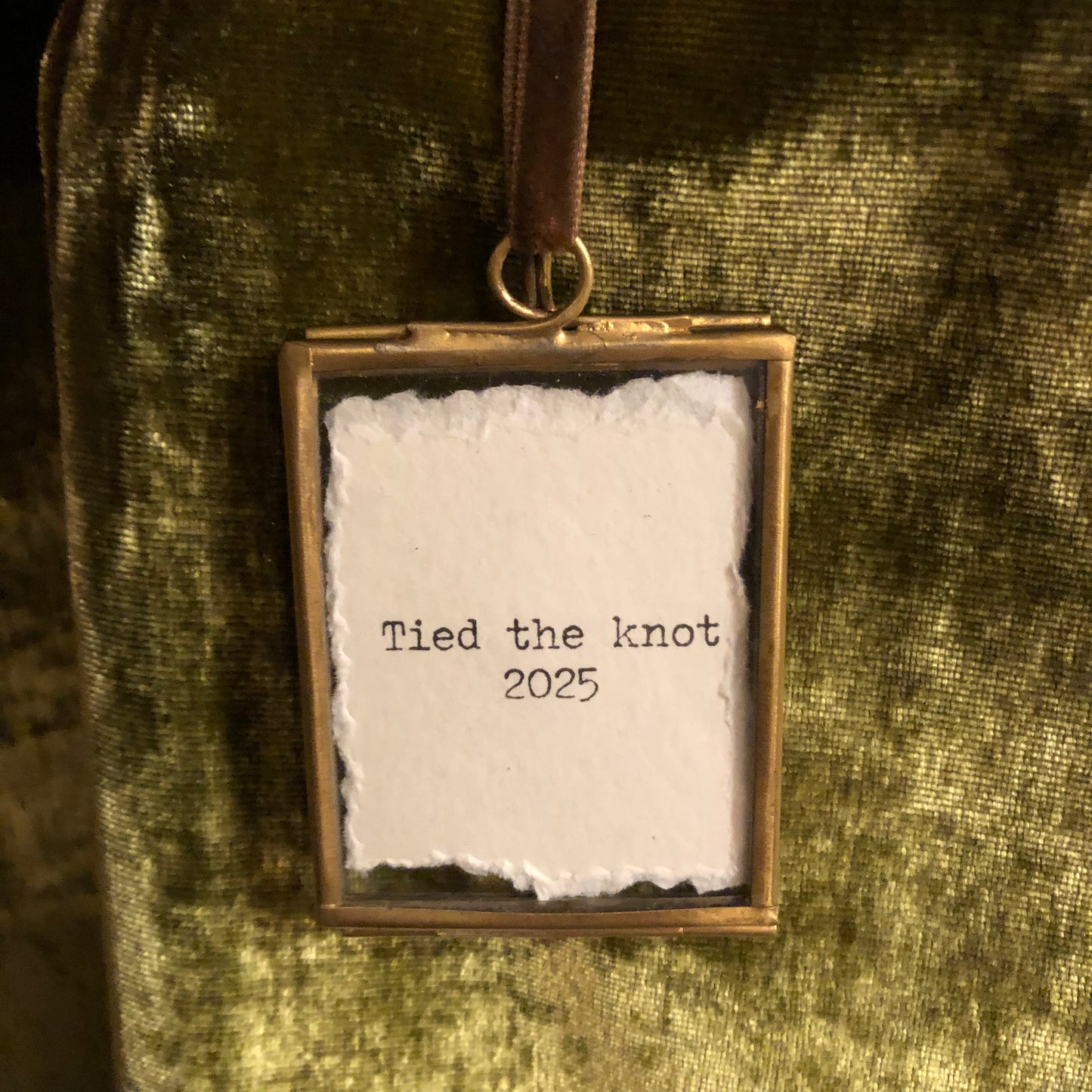 Tied the knot 2025 small hanging frame