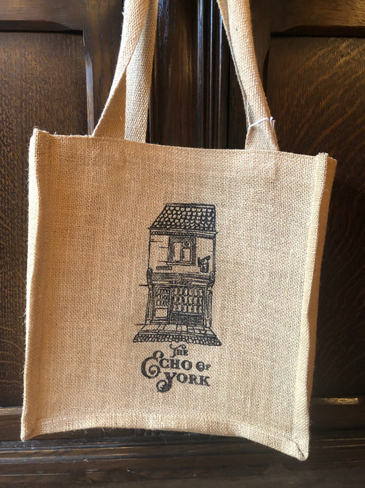 The Echo Of York Jute Totebag