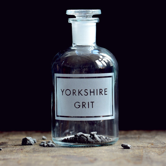 Yorkshire Grit Etched Glass Apothecary Jar